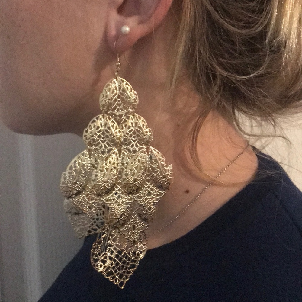 6” Shoulder Duster Earrings - Picture 3 of 3